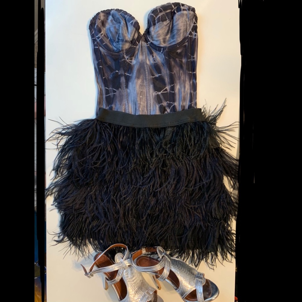 Ark & Co Feather Mini Skirt